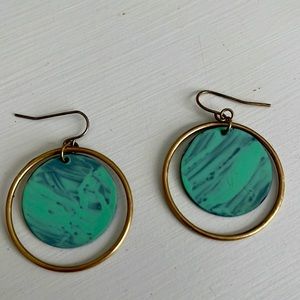 Turquoise and Gold Earrings